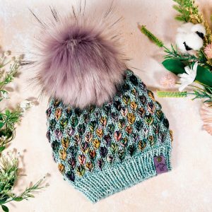 A New Leaf Beanie Knitting Pattern by Audacious Ewe in Light Chunky